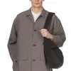 Clearance Still by Hand Airy Half Coat - Khaki Grey