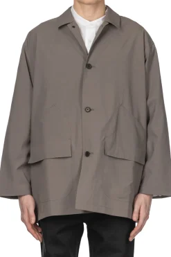 Clearance Still by Hand Airy Half Coat - Khaki Grey