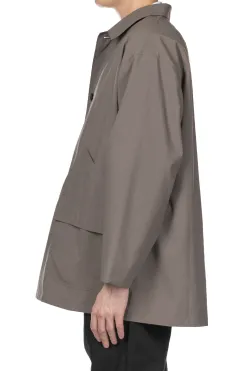 Clearance Still by Hand Airy Half Coat - Khaki Grey