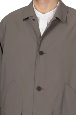 Clearance Still by Hand Airy Half Coat - Khaki Grey