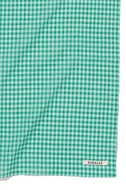 Outlet AURALEE Airy Light Cotton Check Scarf