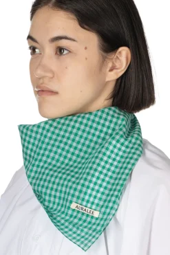 Outlet AURALEE Airy Light Cotton Check Scarf