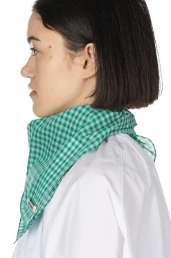 Outlet AURALEE Airy Light Cotton Check Scarf