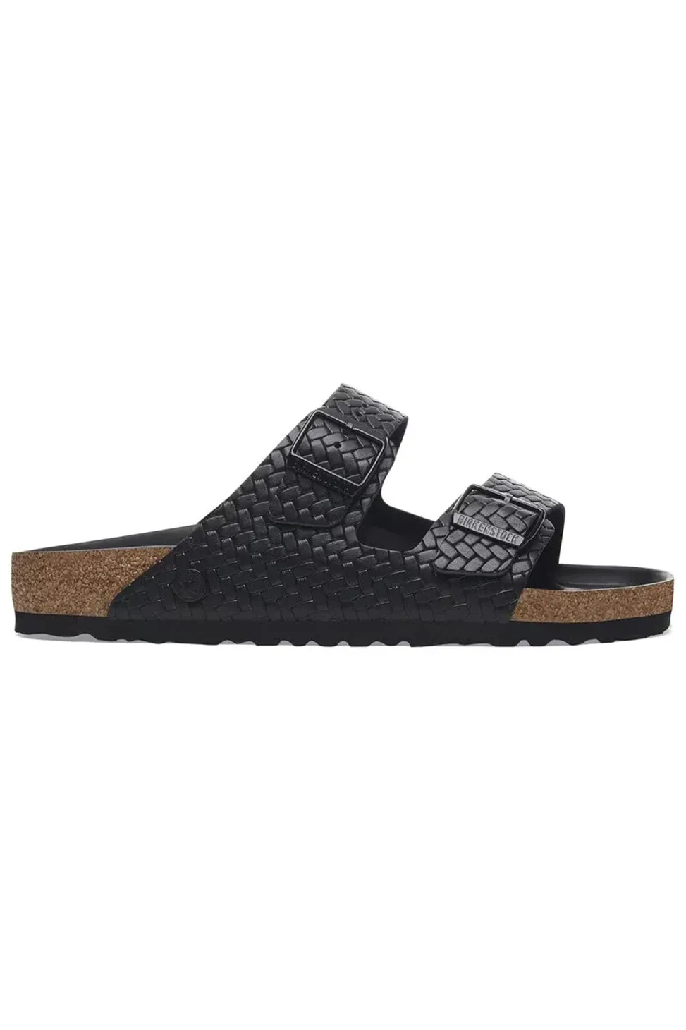 Hot Birkenstock Arizona Leather Woven Embossed Narrow - Black