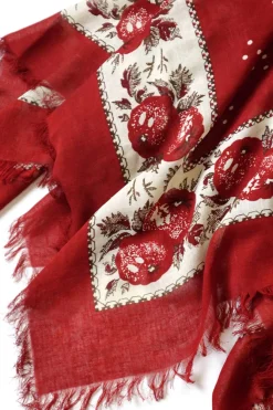 Hot Kapital Bandana BIG Fringed Stole (Persimmon) - 3 Colors
