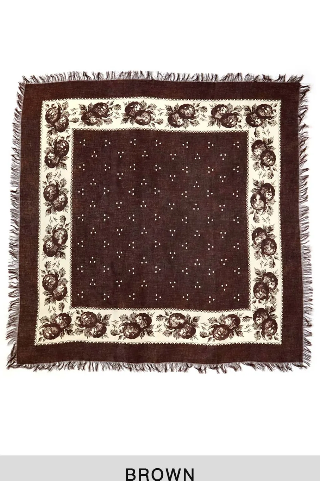 Hot Kapital Bandana BIG Fringed Stole (Persimmon) - 3 Colors