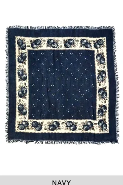 Hot Kapital Bandana BIG Fringed Stole (Persimmon) - 3 Colors