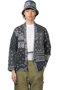 Discount Kapital Bandana Patchwork KAKASHI Shirt - Black
