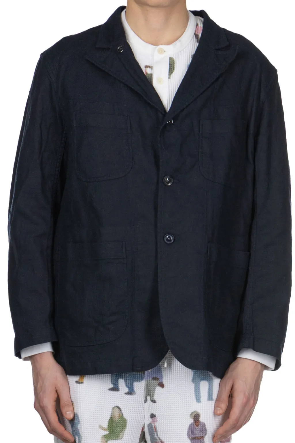 Hot Engineered Garments Bedford Jacket - Dark Navy CL Java Cloth