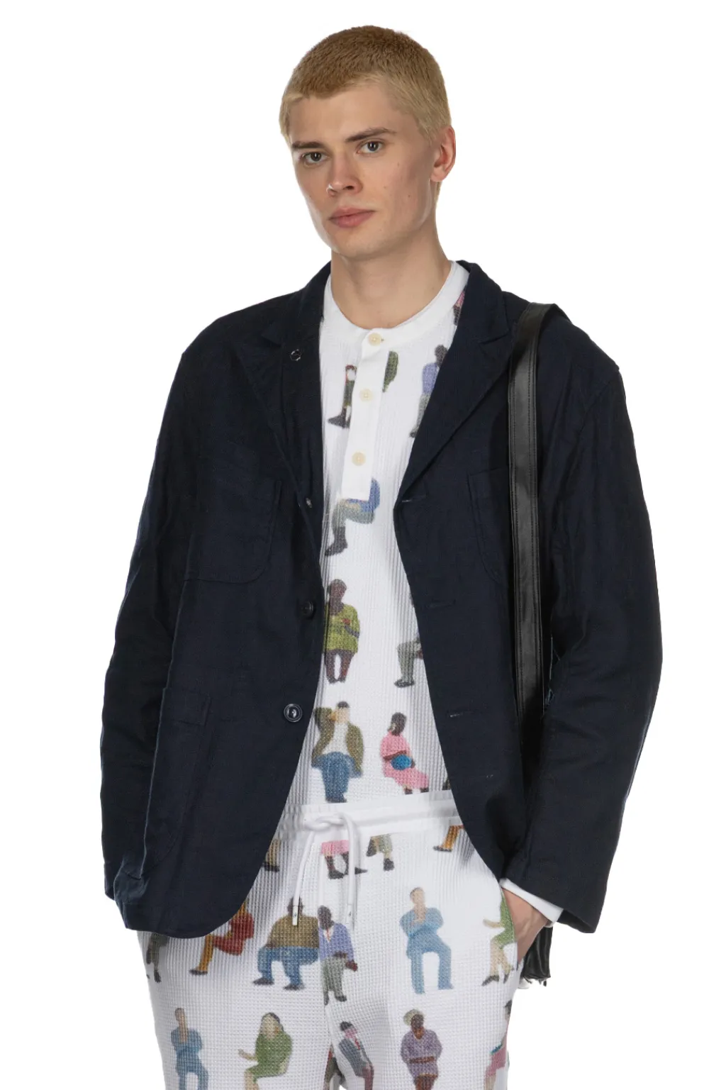 Hot Engineered Garments Bedford Jacket - Dark Navy CL Java Cloth