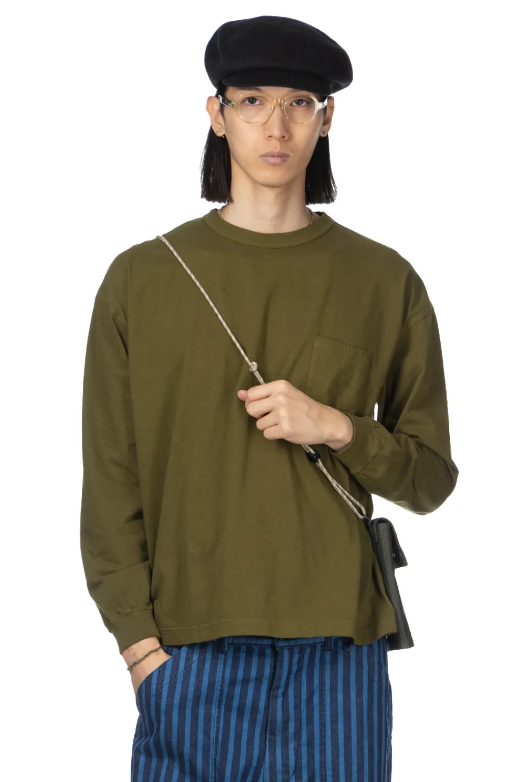 Clearance Tigre Brocante Bence Beach Long Sleeve T-Shirt - Khaki