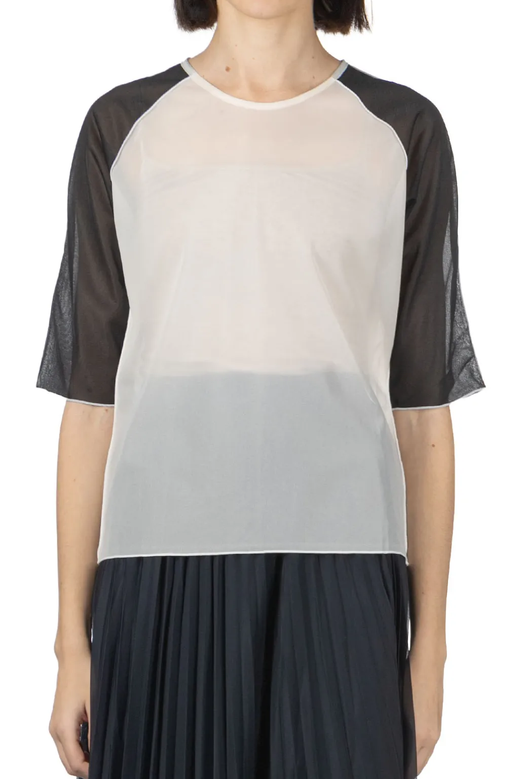 Outlet Manon Bicolor Mellow Tee - Ivory