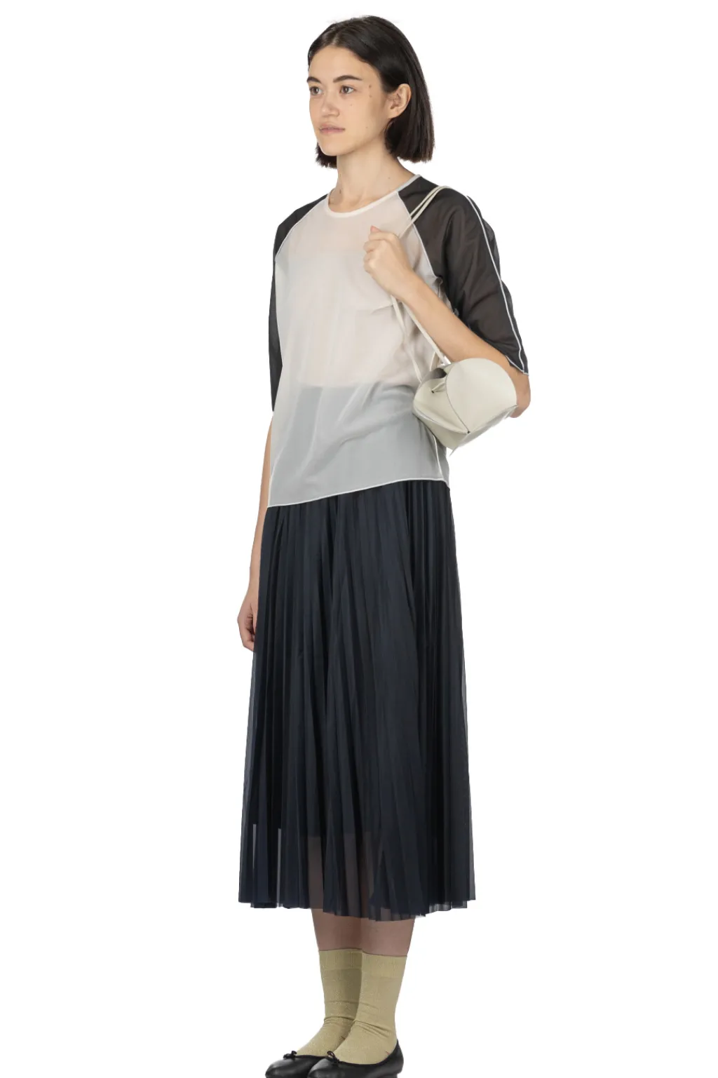 Outlet Manon Bicolor Mellow Tee - Ivory