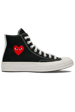 Online Comme Des Garcons Play Black Converse - Small Heart Chuck 70 High Sneakers