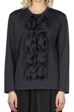 New Comme Des Garcons Comme Des Garcons Black Ruffle T-Shirt