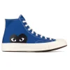 Best Comme Des Garcons Play Blue Converse - Half Heart Chuck 70 High Sneakers