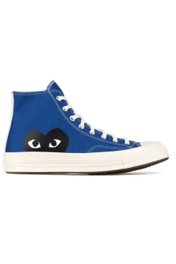 Best Comme Des Garcons Play Blue Converse - Half Heart Chuck 70 High Sneakers