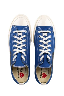 Outlet Comme Des Garcons Play Blue Converse - Half Heart Chuck 70 Low Sneakers