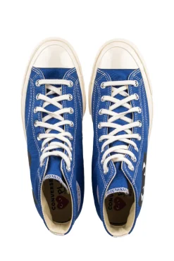 Best Comme Des Garcons Play Blue Converse - Half Heart Chuck 70 High Sneakers