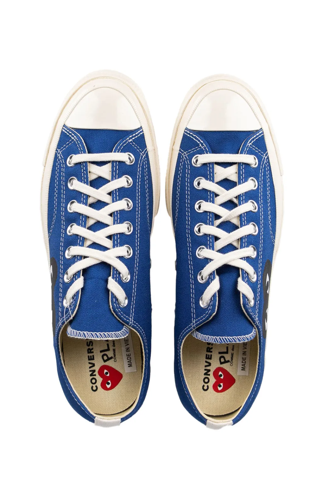Outlet Comme Des Garcons Play Blue Converse - Half Heart Chuck 70 Low Sneakers