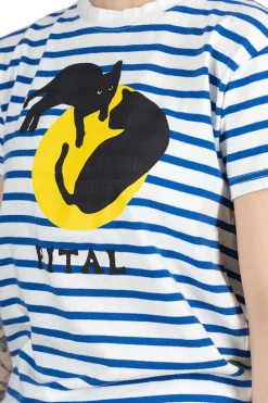 Outlet Kapital Border Jersey Crew T (CATPITAL) - Blue