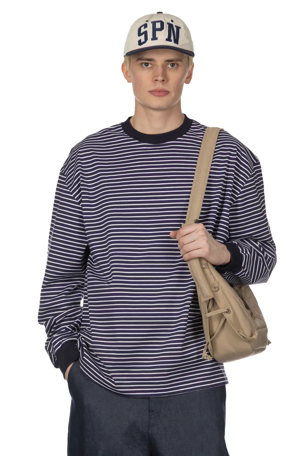Sale SOPHNET Border Long Sleeve Tee
