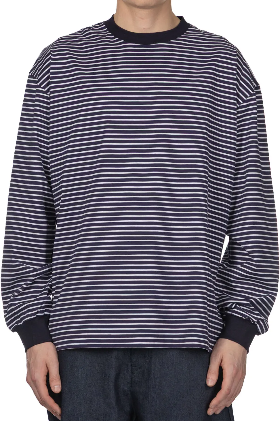 Sale SOPHNET Border Long Sleeve Tee