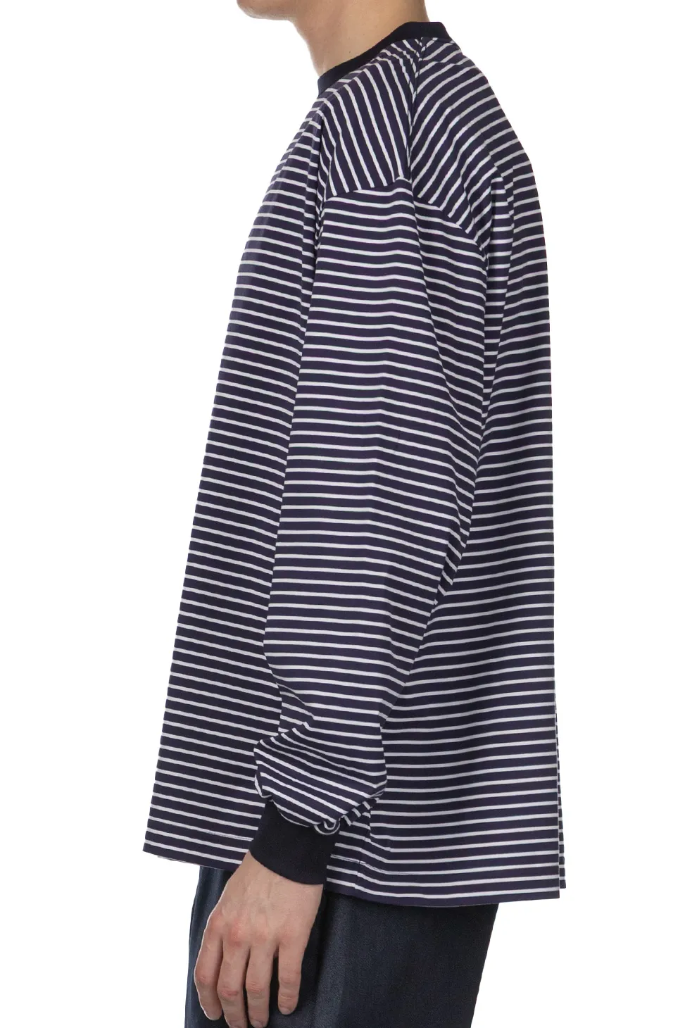Sale SOPHNET Border Long Sleeve Tee