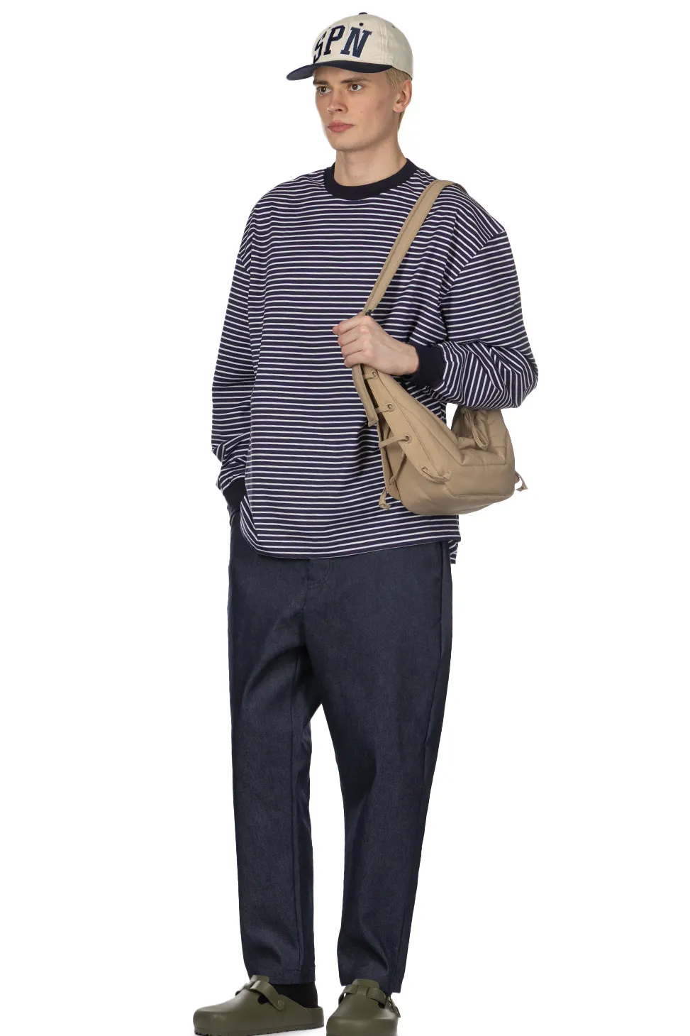 Sale SOPHNET Border Long Sleeve Tee