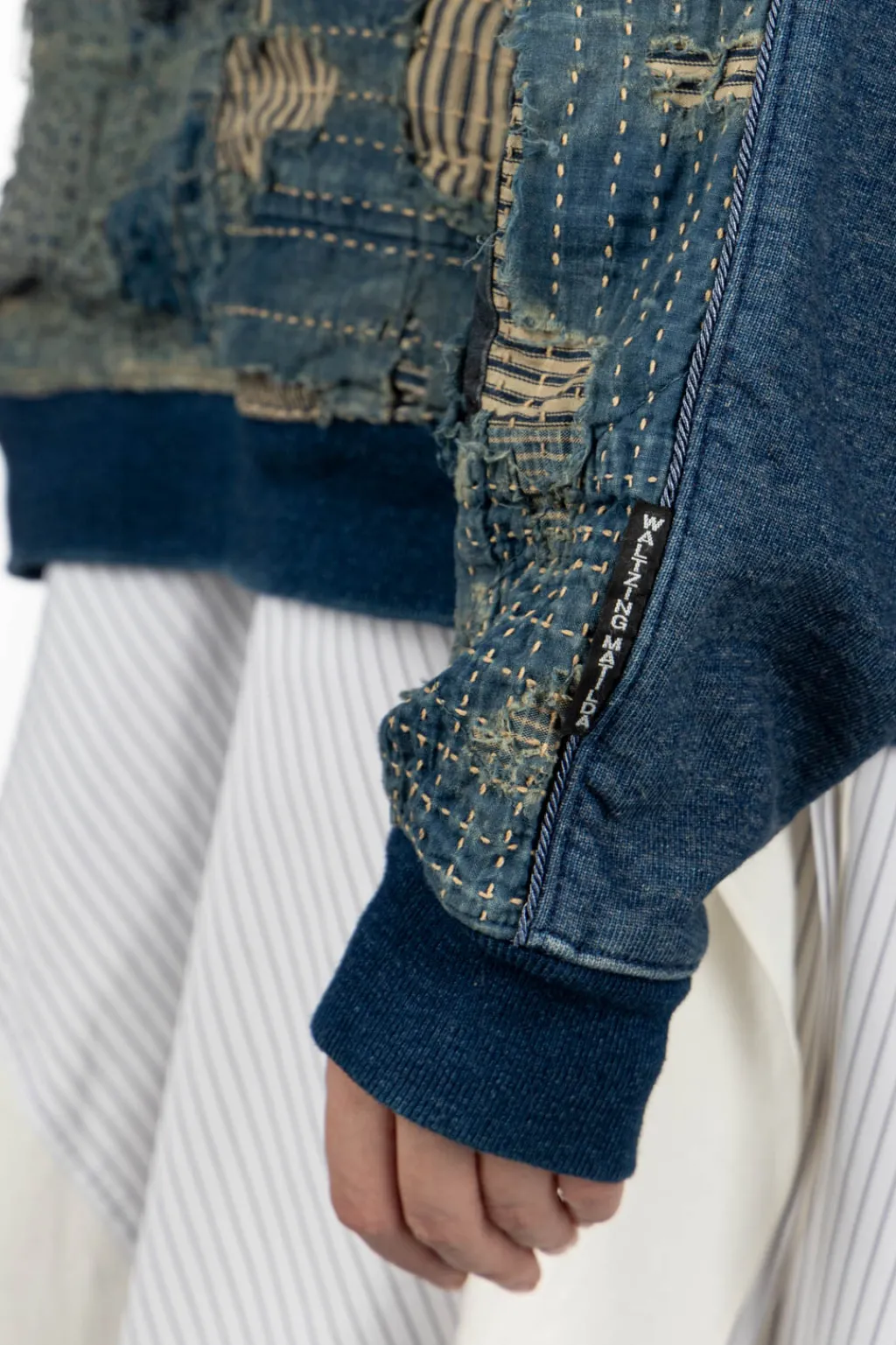 Best Kapital BORO x IDG Fleece 2Tones BIG SWT - Indigo
