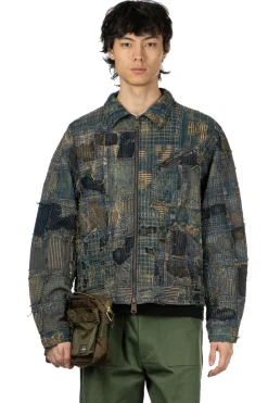 Discount Kapital BORO Zip Up Blouson (VIRGIN MARY) - Indigo