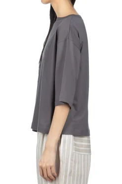 Best Nachukara Bottle Neck T-shirt - Charcoal