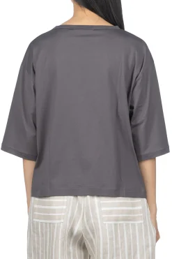 Best Nachukara Bottle Neck T-shirt - Charcoal