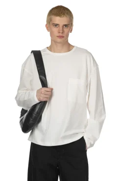 Discount LEMAIRE Boxy Long Sleeve T-Shirt - Chalk