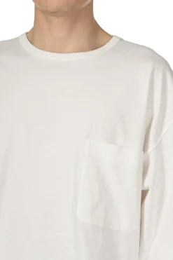Discount LEMAIRE Boxy Long Sleeve T-Shirt - Chalk
