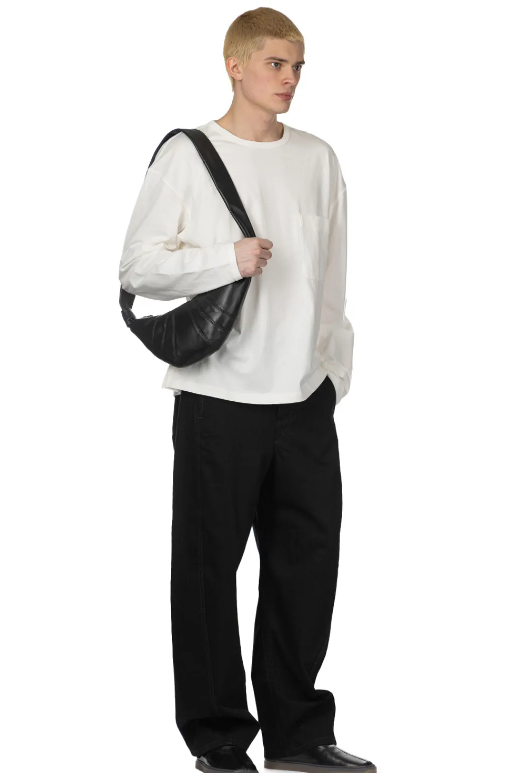 Discount LEMAIRE Boxy Long Sleeve T-Shirt - Chalk