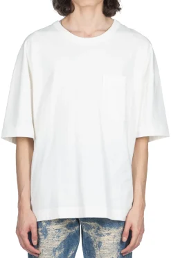 Sale LEMAIRE BOXY T-SHIRT - Chalk