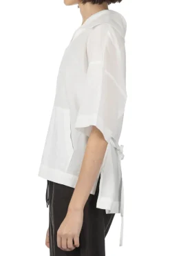Outlet Manon Butterfly Collar Pullover Shirt - White