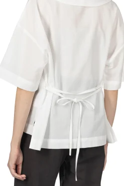 Outlet Manon Butterfly Collar Pullover Shirt - White