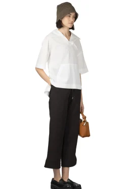 Outlet Manon Butterfly Collar Pullover Shirt - White