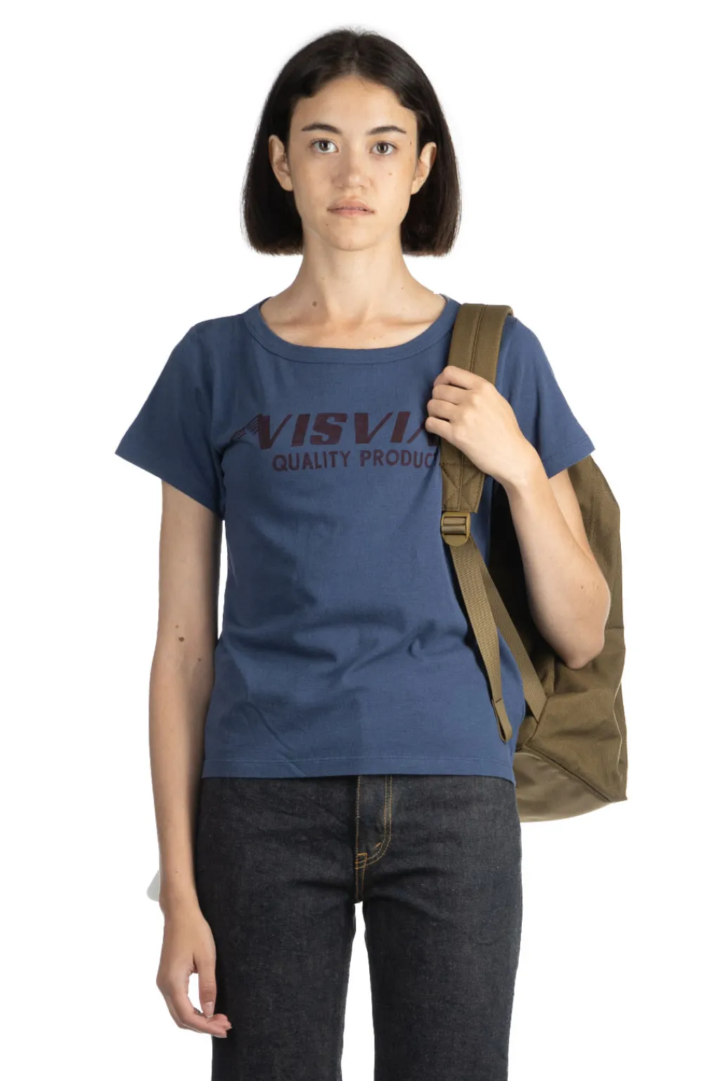 Outlet Visvim Carree Tee SS - Navy