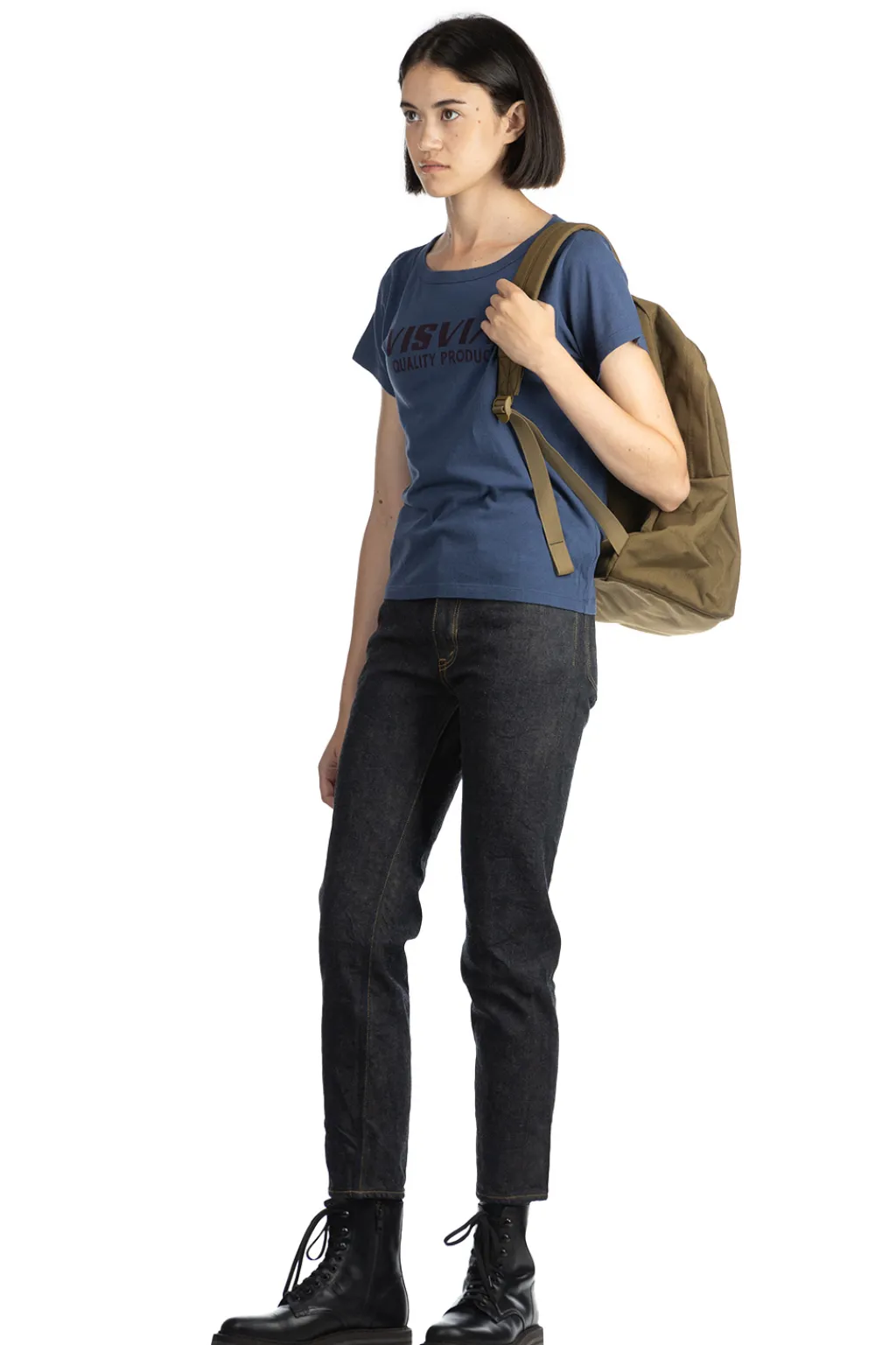 Outlet Visvim Carree Tee SS - Navy