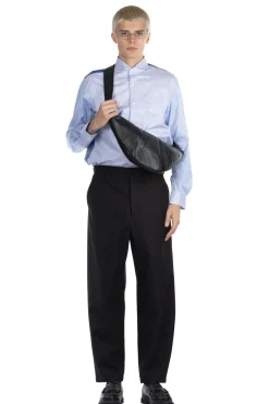 Sale LEMAIRE Carrot Pants - Black x Grey Melange
