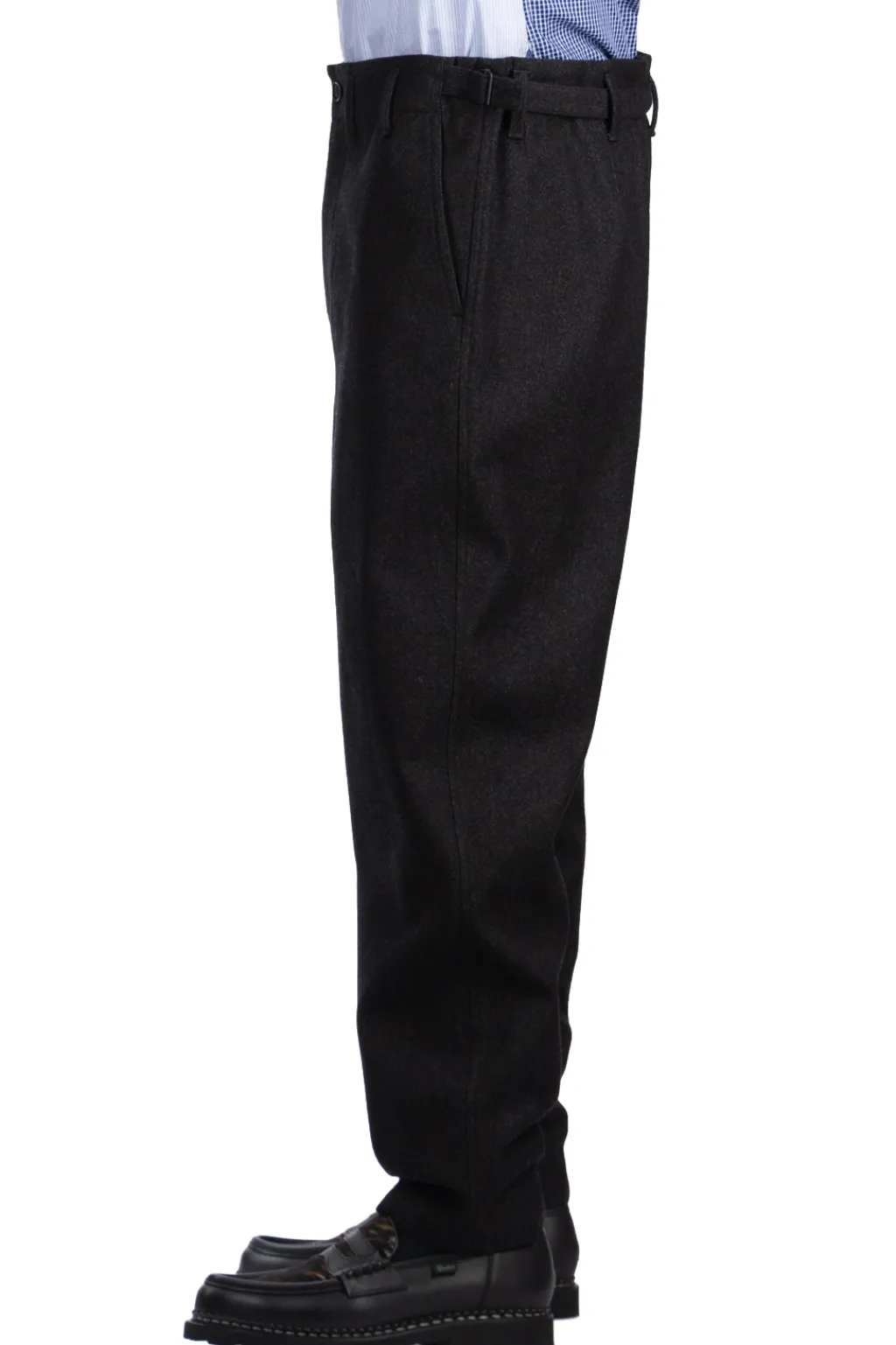 Sale LEMAIRE Carrot Pants - Black x Grey Melange