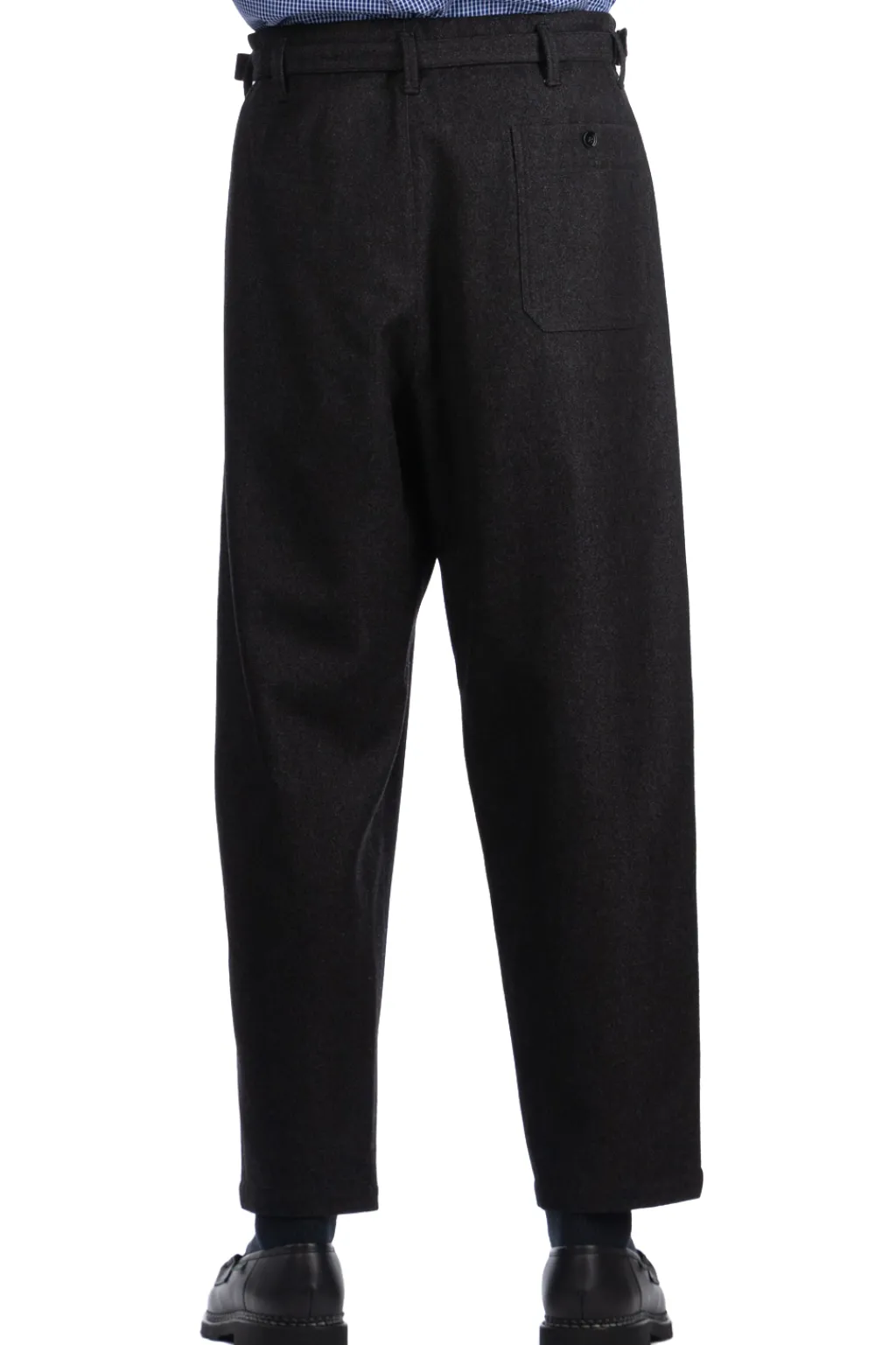 Sale LEMAIRE Carrot Pants - Black x Grey Melange
