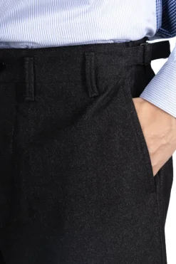 Sale LEMAIRE Carrot Pants - Black x Grey Melange
