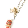 Hot Palnart Poc Cat Wrestler Necklace - Gold