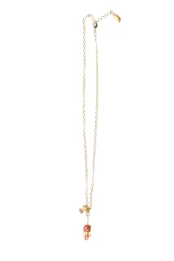 Hot Palnart Poc Cat Wrestler Necklace - Gold