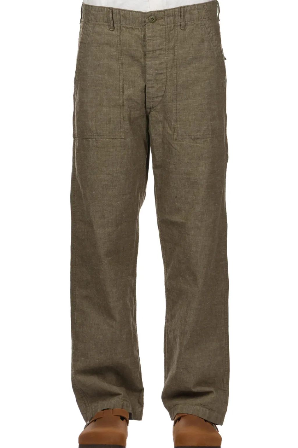 Sale OrSlow Chambray Fatigue Pants Regular Fit - Dusty Olive
