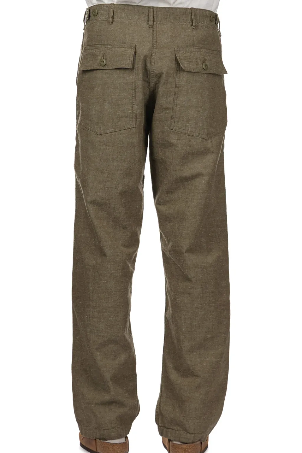 Sale OrSlow Chambray Fatigue Pants Regular Fit - Dusty Olive